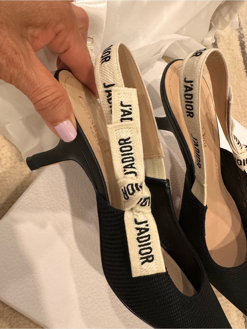💯 % Authentic Women Dior J'adior Technical Slingback Pump- full set - Picture 11 of 15